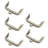 T Tulead 5PCS Metal Frame Purse Frame Kiss Clasp Lock DIY Bag Lock Half Round Coin Retro Bronze Frame 3.34' Length Bag Purse Making