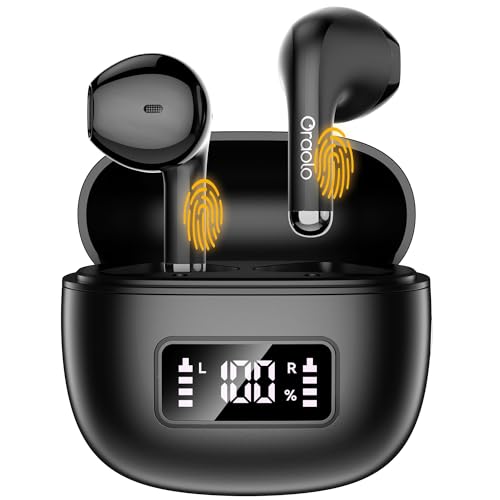 【Display LED e Durata Della Batteria Di 30 Ore】Presenta un'esclusiva tecnologia di visualizzazione a doppio LED che mostra accuratamente la carica rimanente della custodia wireless e di ricarica. L'cuffie bluetooth wireless ha un tempo di riproduzione di oltre 4-8 ore con una singola carica e un tempo di riproduzione totale fino a 30 ore con la custodia di ricarica. Che tu stia facendo un lungo viaggio o un'uscita quotidiana, non devi preoccuparti di rimanere senza batteria.