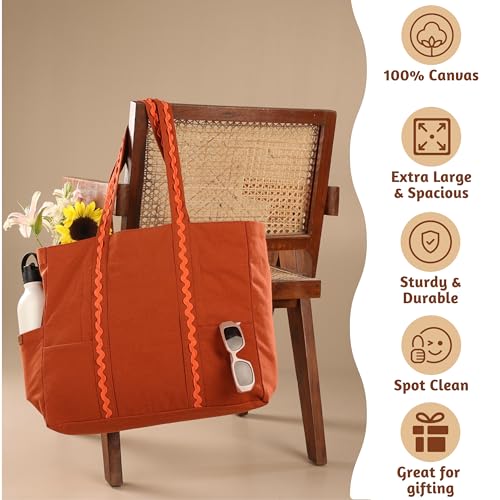 Image of Folkulture Beach Bag | Large Waterproof Beach Tote Bag for Women, Beach Essentials, Travel & Vacation Essentials