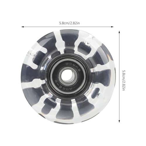 Roues de patins à roulettes double rangée en PU résistant, lot de 4