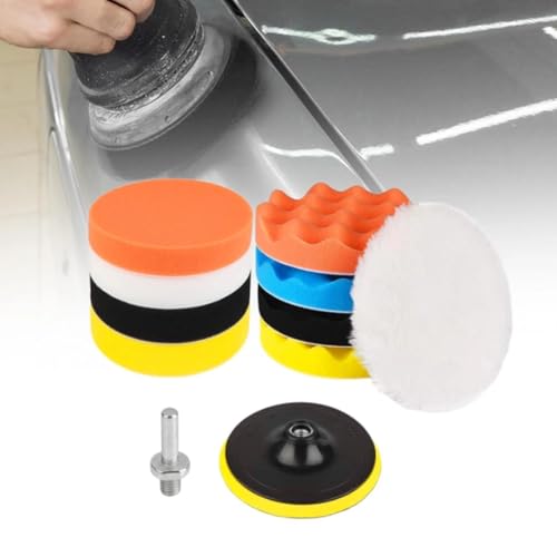 Image of Polishing Pads Sponge and Woolen Polishing Waxing Buffing Pads Kits Car Foam Drill 3-Inch Buffing Pad 11 PCS Polishing Pads Kit Car Buffer Polisher Kit Sponge Pad Kit for Car Polishing