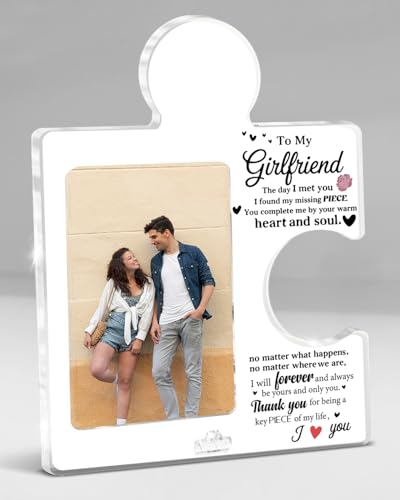 Romantic Valentine's Day Acrylic Puzzle Photo Frame