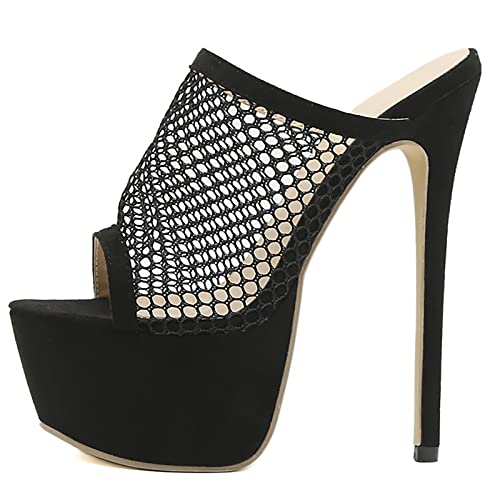 Mules de plate-forme légères peep toe contre la chaleur - 2