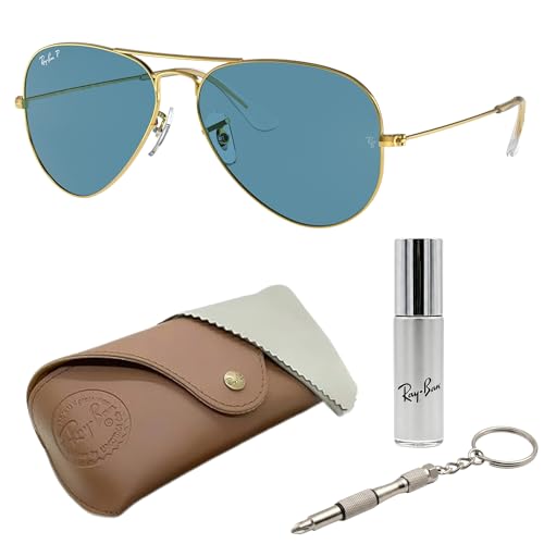 Image of Ray-Ban RB3025 CLASSIC AVIATOR POLARIZED Sunglasses for Men & Women with Official Eyewear Kit