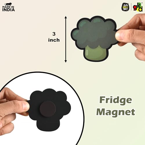 Image of GKD Wooden Fridge Magnet Set - Pack of 6 | Vegetable Fridge Magnets - Cute Veggie Characters for Kids & Kitchen Decor - Durable & Eco-Friendly Fun Magnets - Vegetables