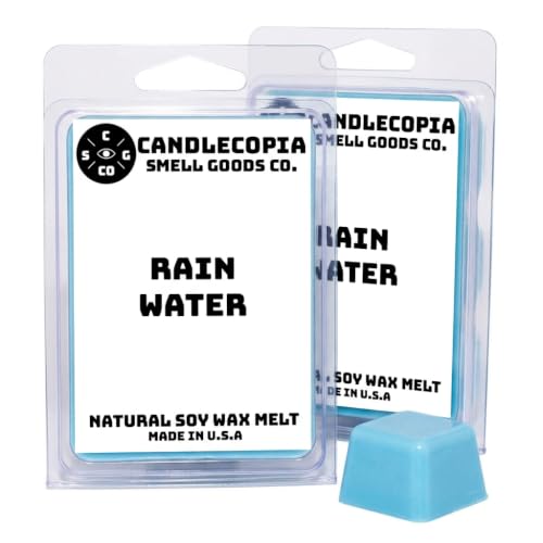 Candlecopia Rain Water Scented Wax Melts, 2-Pack, 12 Cubes, 6.4 oz