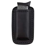 Relentless Tactical Leather Magazine Holder | Made in USA | Sizes to fit virtually Any 9mm.40.45 or .380 Pistol Mag | Single or Double Stack | IWB or OWB 380 Black