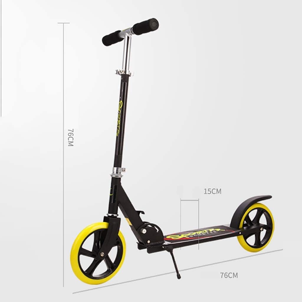 Scooters de Movilidad, Scooter de cercanías, Scooter de Moda, Scooter de Dos Ruedas Plegable para Adultos, Ruedas Grandes de 20 cm, Altura Ajustable (no eléctrico)