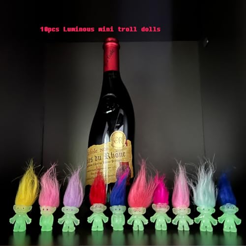 30 mini muñecos Troll luminosos vintage 2.36 pulg miniatura 2