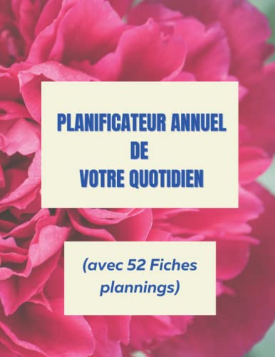 PLANIFICATEUR ANNUEL DE VOTRE QUOTIDIEN (avec 52 fiches plannings): Ce cahier en couleur, pour géreâ€¦ – Vignette