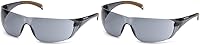 Vista 1 de Carhartt Billings - Paquete de gafas de sol de seguridad con lente antivaho gris patillas grises, lente gris