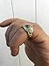 Solid 925 Sterling Silver - Mens Freemason Ring - Black Onyx 14k Gold Finish Masonic Ring - Sizes 7-13 (7)