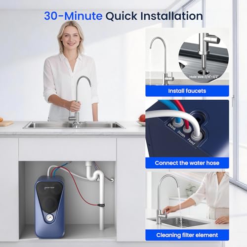 GLACIER FRESH GFU03 Electric-Free Reverse Osmosis Water Filter 800 GPD - image 8