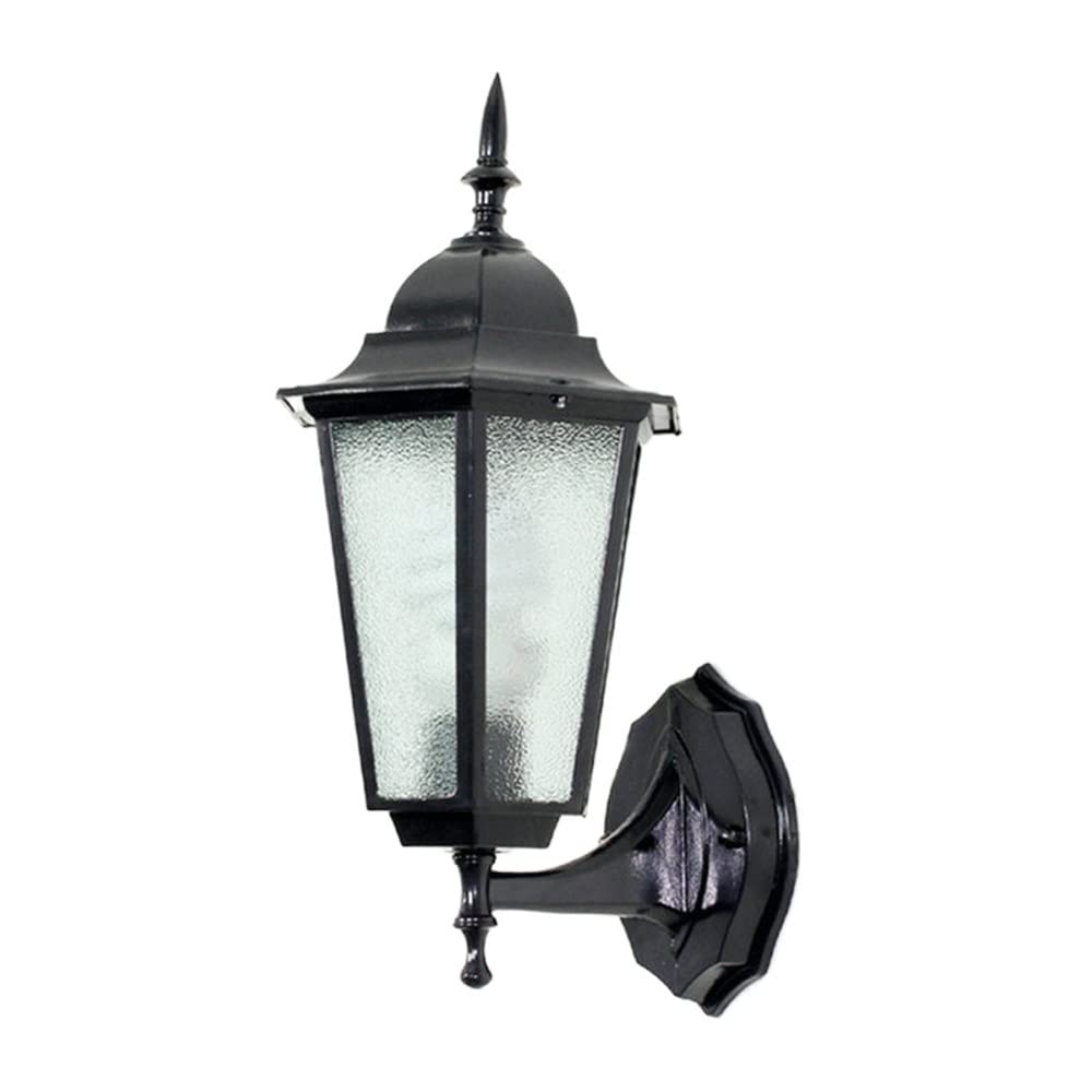 HPTHLY Wall Mounted Light Ip55 Outdoor Wall Light Garden Decoration Exterior Wall Lantern For Aisle Pavilion Garden Residential Road Lighting E27 Reading Lig(Black)