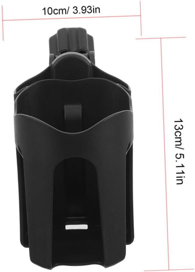 NOLITOY Universal Stroller and Wheelchair Cup Holder 2pcs Set with Adjustable Clamp and Mobile Phone Holder for Walkers, Scooters, and Bikes – Black, Mobility Aid for Seniors and Adults