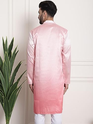 Image of SOJANYA (Since 1958 Men's Jacquard Silk Woven Design Long Kurta