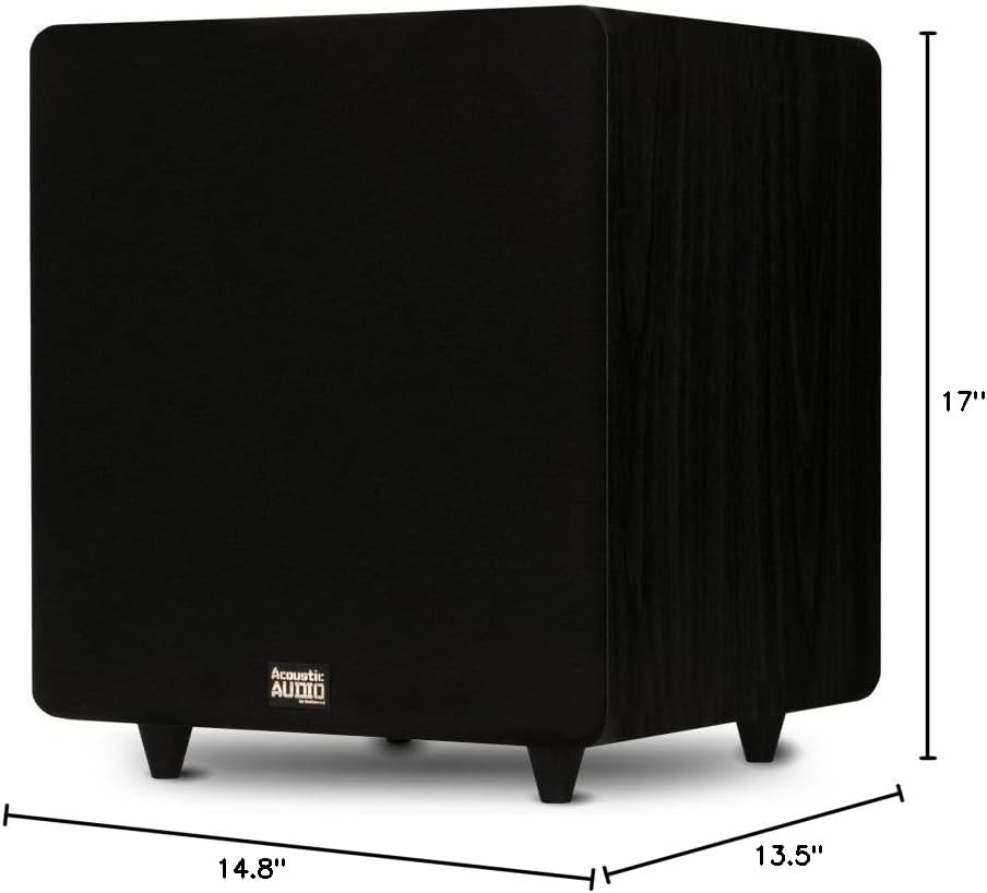 Dimensions of the Acoustic Audio PSW500-12 Subwoofer