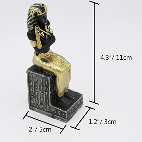 Image of Aquarium Egyptian Pharaoh Fish Tank Decorations Ancient Egypt Reptile Turtle Lizard Spider Tanks Terrarium Decor Ornament Pet Gold