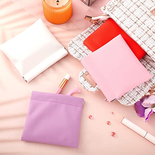 BBTO 15 Pcs Lambskin Small Makeup Bag Waterproof Leather Pocket Cosmetic Bag No Zipper Self Closing Small Cosmetic Bag Cosmetic Pouch Travel Storage for Women Cosmetics Headphones Jewelry3