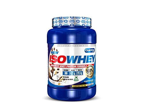 Quamtrax Nutrition - Iso Whey (Proteína de Suero de Leche Aislada) - 2 lb - Sabor Cappuccino - Alto contenido proteico, rápida absorción y bajo en grasas