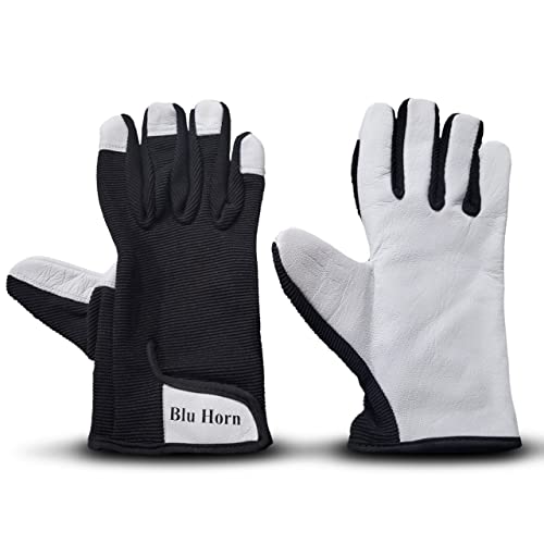 BLU HORN Gardening Gloves from (M to 3XL) Size for Men and Women (3X-Large, Black)
