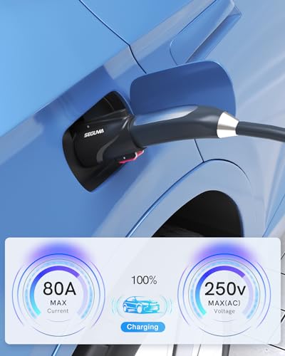 Image of NACS to J1772 Adapter, Max 80Amp 250V J1772 EV Charging Adapter to Tesla Charger, Compatible with Tesla High Power Wall Connector, Home Mobile Chargers, Destination Charger, Suits for SAE J1772 EVs
