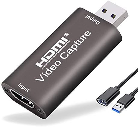 YUZE Video Capture Card HDMI to USB 3.0 Audio Video Capture Cards 1080p/4k Record Video Audio Grabber for capture 1080p 60fps content, LiveBroadcasting,Video ConferenceNo external Power Required