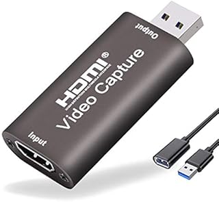 YUZE Video Capture Card HDMI to USB 3.0 Audio Video Capture Cards 1080p/4k Record Video Audio Grabber for capture 1080p 60fps content, LiveBroadcasting,Video ConferenceNo external Power Required
