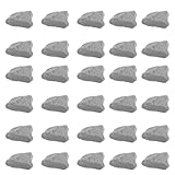 INOOMP Piedras Artificiales para Paisajismo 100 Piezas, Rocas Decorativas Grises Realistas para Terrarios y Acuarios, Modelo de Roca Falsa Resistente para Decoración de Jardines