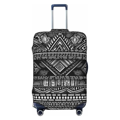 Travel Luggage Cover Black and white tribe Suitcase Protector Elastic Washable Stretch Suitcase Protector Anti-Scratch Travel Suitcase Cover Fit 18-32 Inch Luggage