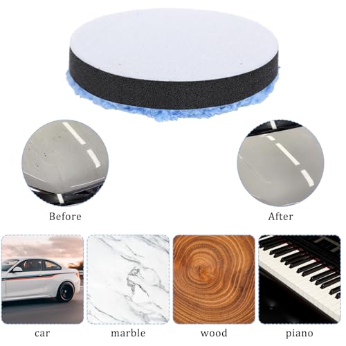 Image of 3 Pcs Polishing Pads, Buffing Pads, Microfiber Polishing pad for Car Compounding,3 Polished Pad for Scratch Removal, Waxing and Buffing (3.15 Inch / 80 MM, Blue)