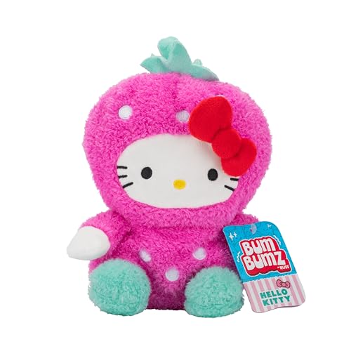 BumBumz 7.5-inch Hello Kitty FruitBumz Plush - Sanrio Hello Kitty Dressed as a Strawberry Collectible Toy - from The Makers of Original Squishmallows