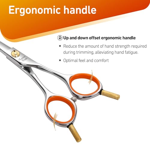 image for Fenice Peak 5'' Small Curved Scissors Lightweight Dog Cat Grooming Sci