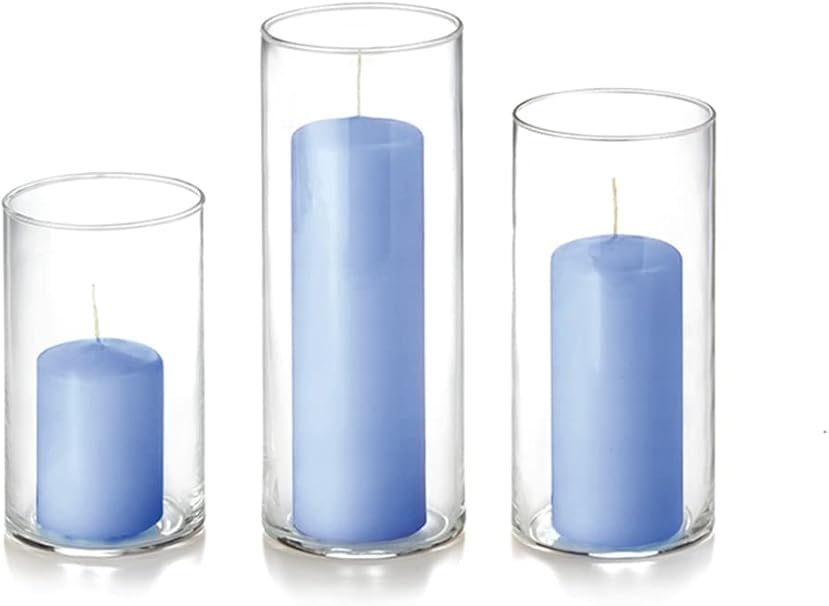 yummi Set of 36 Slim Pillars and Cylinder Vases