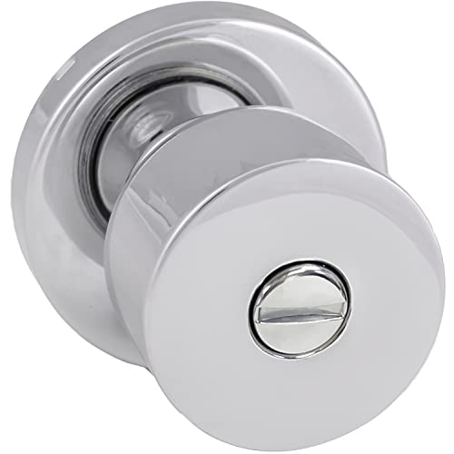 Copper Creek Metro Privacy Function With Round Rosette Door Knob In Polished Stainless #TOP27