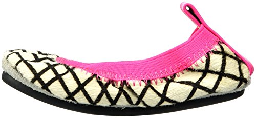 Yosi Samra Unisex-Child Sammie Linear Haircalf Slip on Ballet Flat2