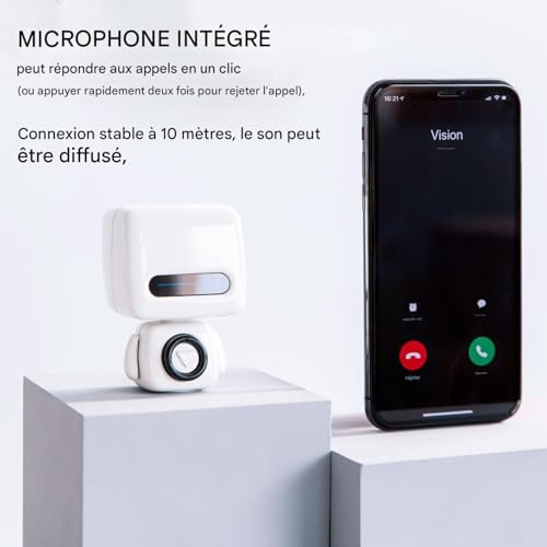 Haut-parleur portable robot Teksome étanche et compact pour un son clair partout - 2