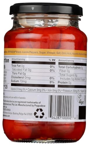 Piments Doux PEPPADEW Piquante Légère 400G - Lot de 2 pour vos apéritifs