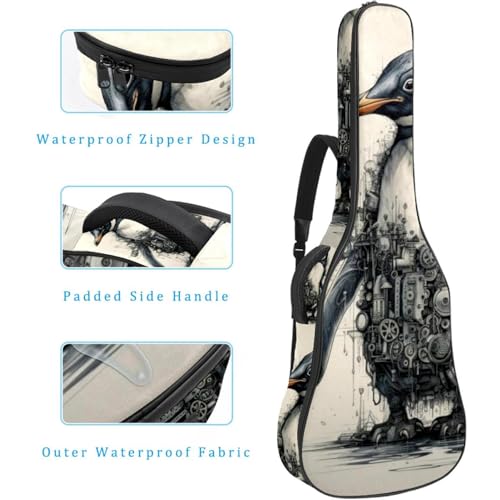 JRHEJTFZ Housse pour guitare acoustique de 1,9 cm d’épaisseur – Imperméable – Durable et élégant – Motif pingouin mignon, Multicolore 4., 42.9×16.9×4.7 in, Motif imprimé tendance - Les Beatles, Paul McCartney, John Lennon, RIngo Starr, George Harrison JRHEJTFZ Housse pour guitare acoustique de 1,9 cm d'épaisseur - Imperméable - Durable et élégant - Motif pingouin mignon, Multicolore 4., 42.9x16.9x4.7 in, Motif imprimé tendance – Image 5