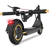 DXH Electric Scooter for Adult - 500W Motor, Max 21 Miles Long Range, 19Mph Top Speed, 10' Tires, Portable Folding Commuting Electric Scooter Adults with Dual Braking System and App Control