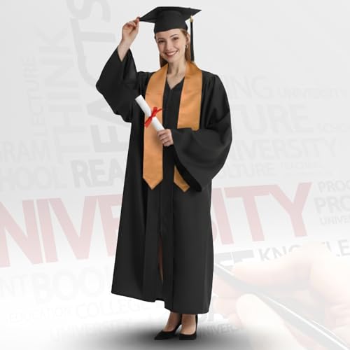 Image of Sarvda Adult Graduation Gown Set with Cap and Sash, Convocation Dress for Boys and Girls, School Ceremony, Fancy Dress(Adult 18-25 years) Free Size