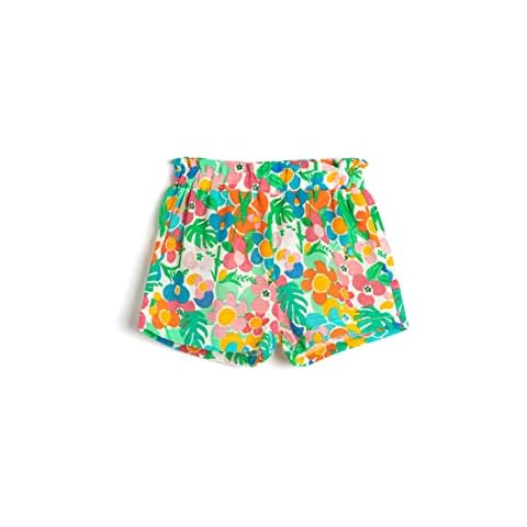 Koton White Flower Printed Baby Girl Shorts Cover