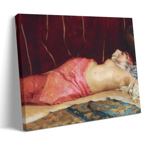 Impression d'art orientaliste cadre Theodoros Ralli poster deco murale salon figure feminine