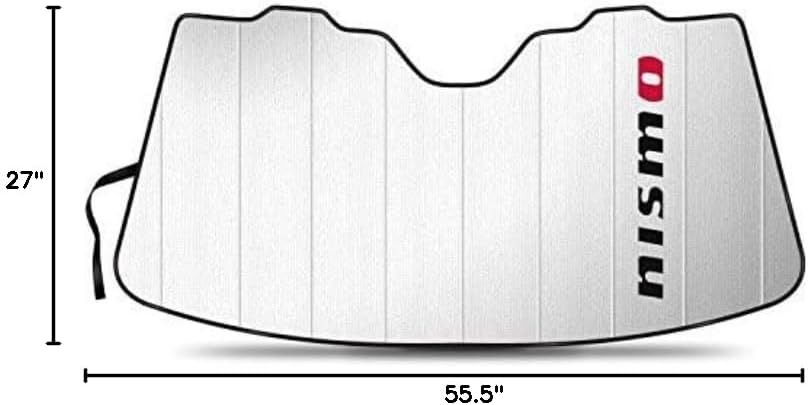 iPick Image for Nissan NISMO Universal Fit Enforced Stand-Up Auto Windshield Sun Shade at Standard Size 54"x 27.5"
