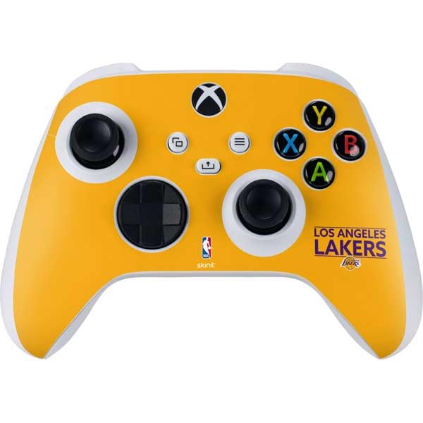Skinit Decal Gaming Skin Compatible with Xbox Series S Controller - Officially Licensed NBA Los Angeles Lakers Standard - Gold Design
