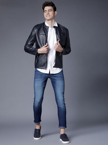 Image of Highlander Mens Tapered Fit Denim Jeans for Man| Regular Length|Mid-Rise|Stretchable Fabric for Comfort fit| Jeans for Man | Men Jeans