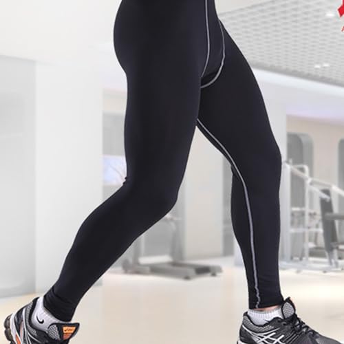 Legging pour homme, leggings de sport pour homme, leggings de sport pour homme, collants pour le fitness, le jogging, le basketball – Image 3