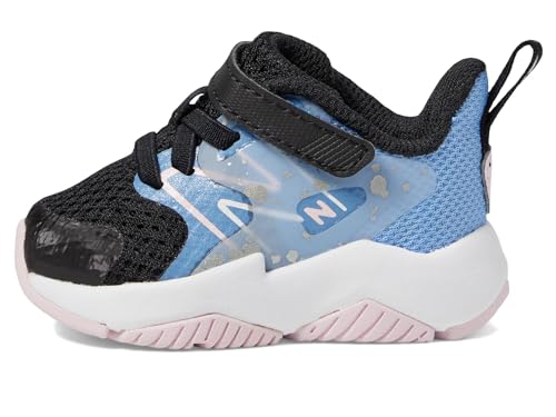 New Balance Baby ITRAVBL2 Running Shoe, Black/Blue Laguna/Light Raspberry, 4 Wide US Unisex Infant4
