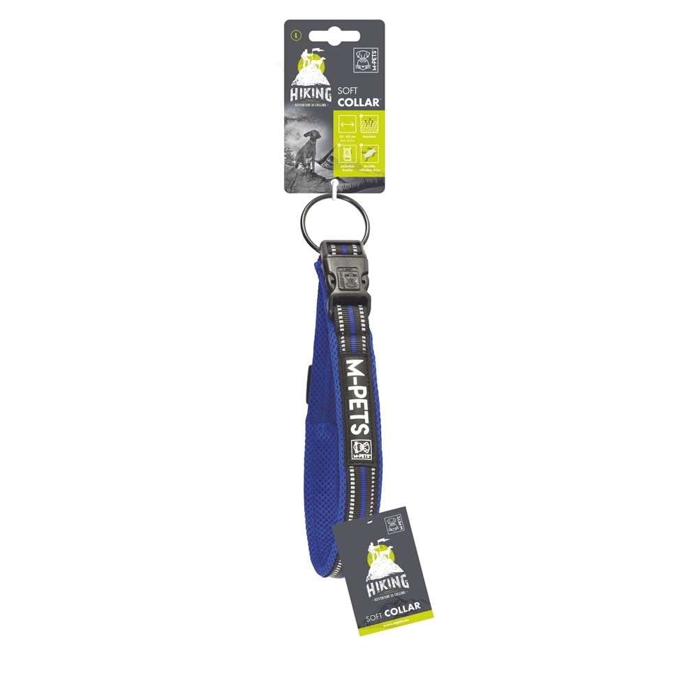 M-PETS HIKING REFLEKTÖRLÜ SOFT BOYUN TASMASI BLUE (L)