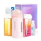 Waxfans Roll on Wax Kit, Waxing Kit for Women and Men, Wax Roller Waxing Kit for All Skin Types, Roll on Waxing Kit for Hair Removal, with Honey and Rose Wax Cartridges & 50 Pcs Wax Strips